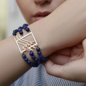 طلا و سنگ دستبند