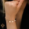 دستبند طلا مدل پولکی زنانه