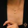 گردنبند طلا مدل حلقه نشان زنانه