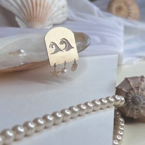 انگشتر طلا مدل دو موج زنانه