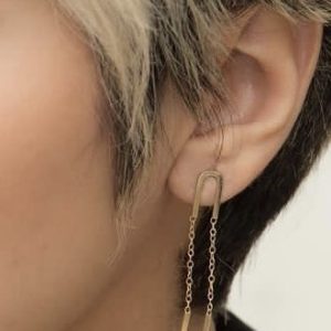 گوشواره طلا مدل دنباله دار زنانه