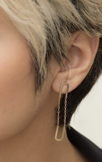 گوشواره طلا مدل دنباله دار زنانه