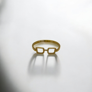 انگشتر طلا مدل عینک
