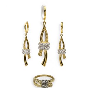 نیم ست ۱۸ عیار طرح گره ایی