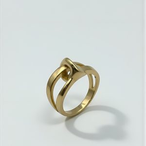 انگشتر ۱۸ عیار طرح گره ایی مینیمال